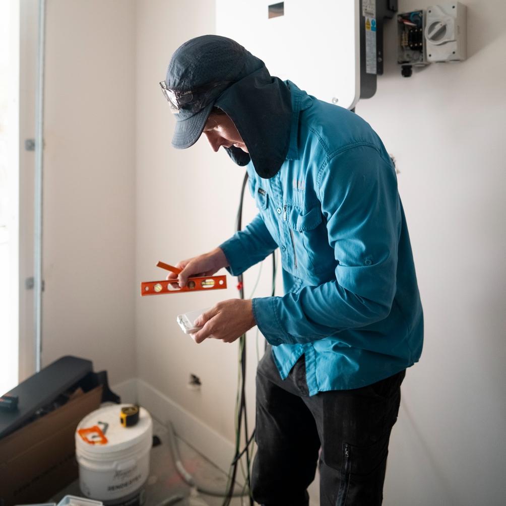 Becka Electrical at work on site